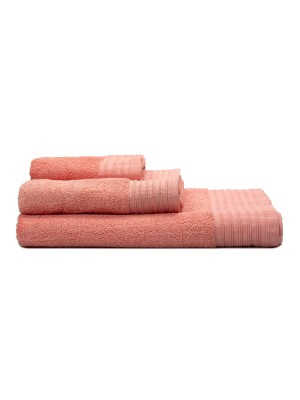 Bath Towels Set 550gsm 100% Cotton: 80X150cm + 50X100 + 30X50cm - Coral